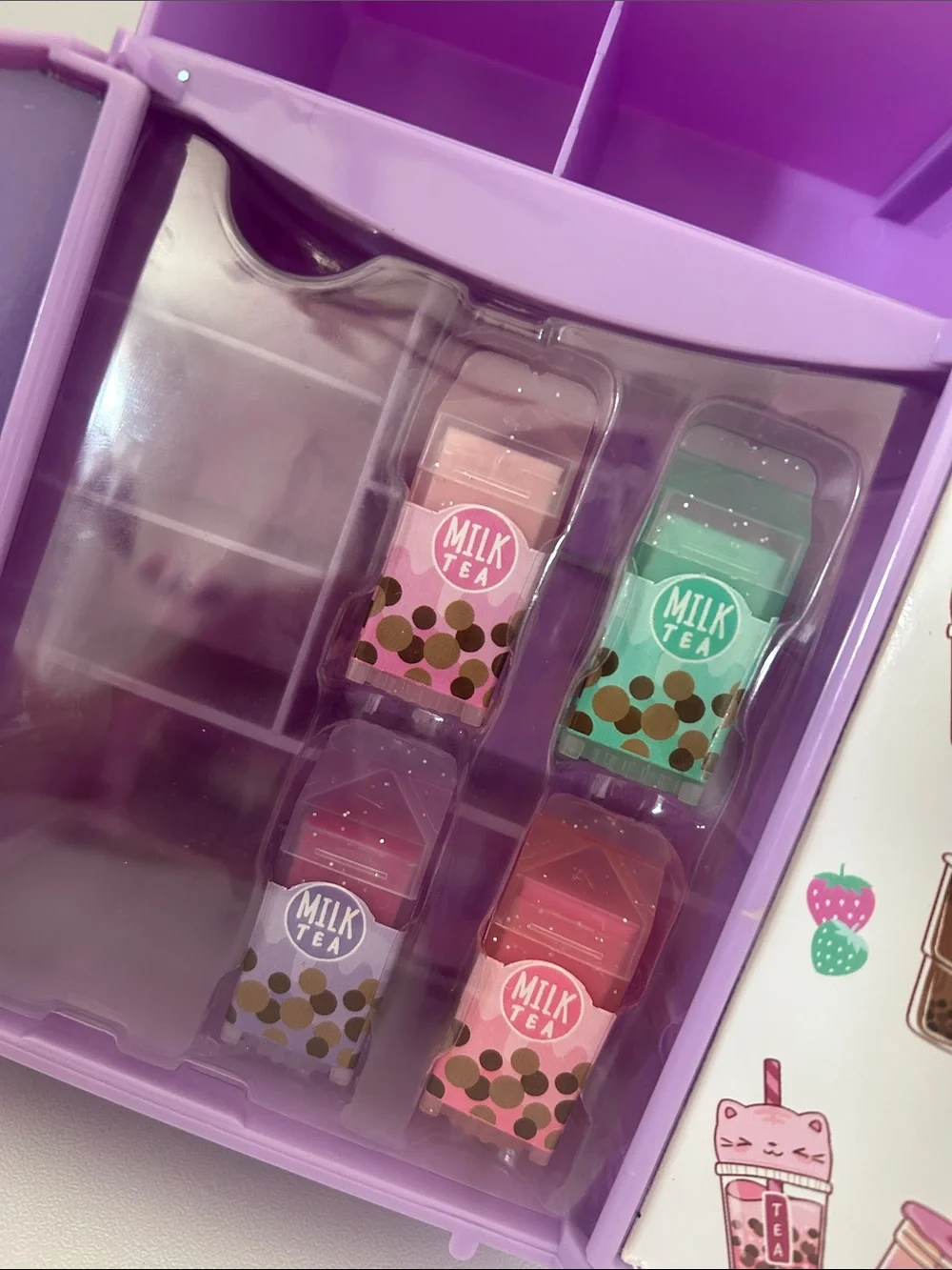 Fridge w/ Lip Balms, Unicorn Crossbody Bag, Plush Cookie Jornal + Bag Charm 💜🦄